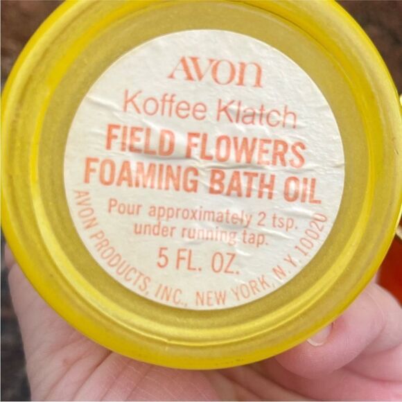 Vintage Orange and Yellow Tea Pot and Coffee Carafe Bath Oil Bottles - Picture 10 of 10